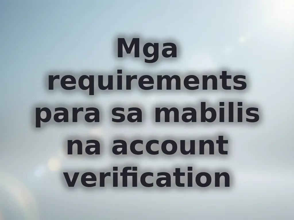 Account verification guide